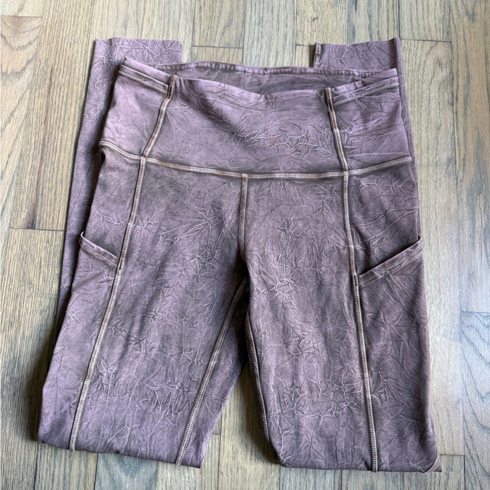 Lululemon Crushed Mauve/Brown High-Rise Leggings - Picture 4 of 6